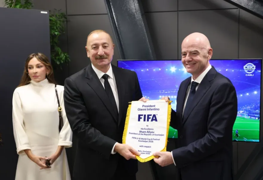Gianni Infantino thanks President Ilham Aliyev for organization of FIFA U-15 World Cup