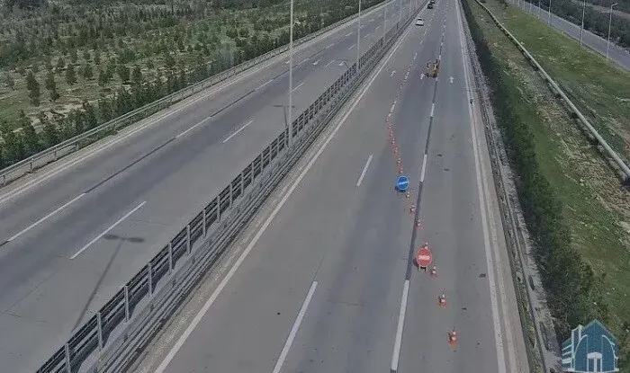 Bu yol günün sonunadək bağlı olacaq - Video