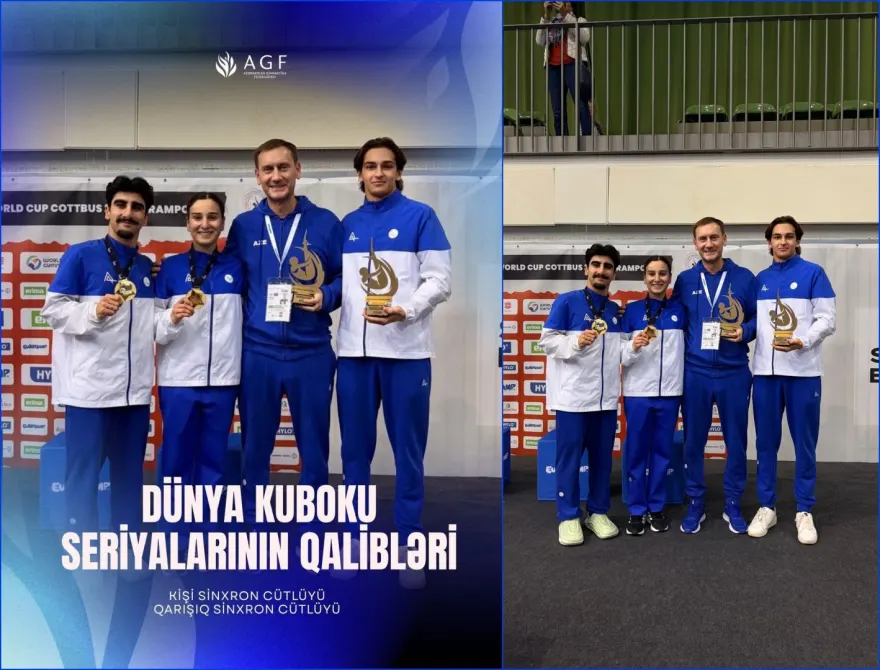 Azərbaycan gimnastları Dünya kuboku seriyalarının qalibi olublar (FOTO)