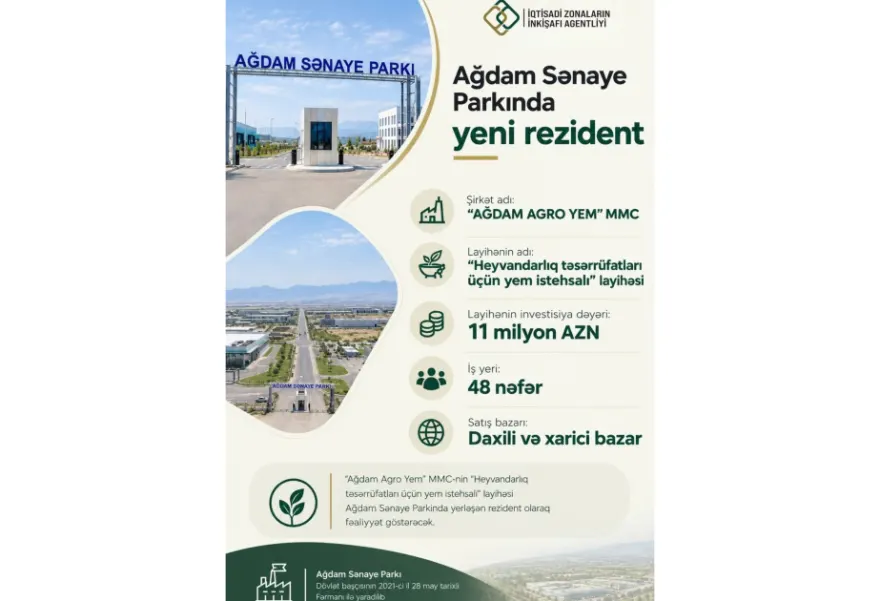 Ağdam Sənaye Parkında yem istehsalı müəssisəsi yaradılacaq