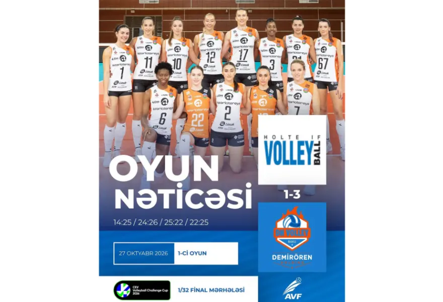Azərbaycanın voleybol klubu avrokuboklarda ilk qələbəsini qazanıb