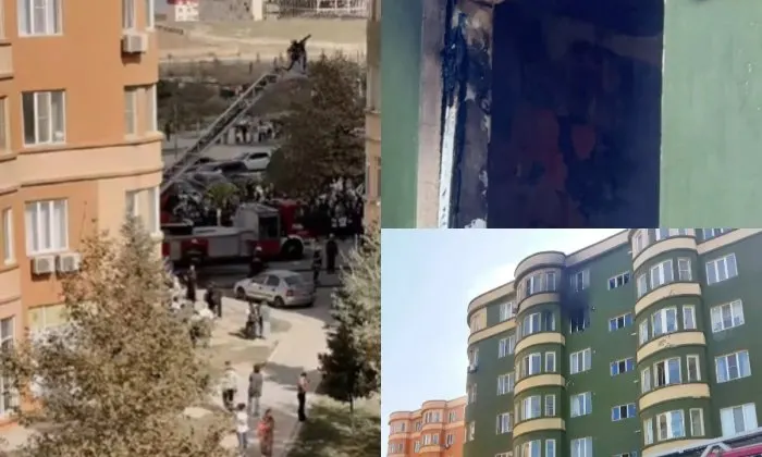 Masazırda mənzildə yanğın oldu - VİDEO