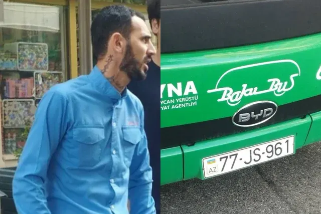 Bakıda avtobus sürücüsü sərnişinlə mübahisə etdi, hamını yolda saxladı