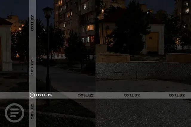 Bakıda park qaranlığa qərq olub - Foto/Video