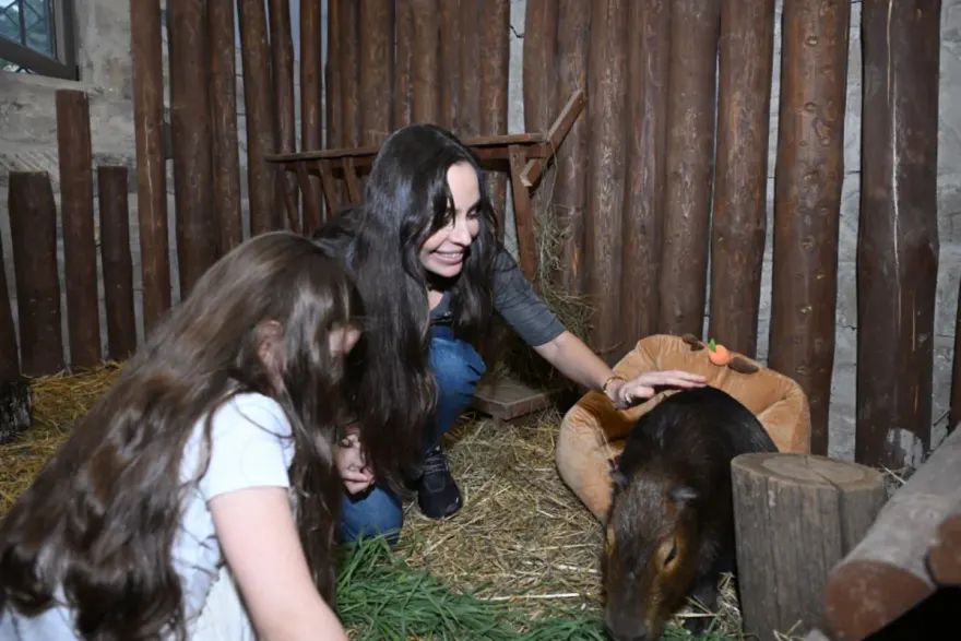 Leyla Əliyeva Şamaxıda "Capybara Azerbaijan" fermasında olub