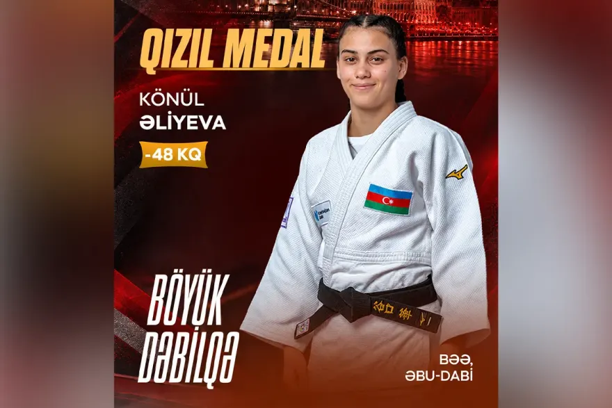 Könül Əliyeva "Böyük Dəbilqə" yarışında qızıl medal qazanan ilk azərbaycanlı qadın cüdoçu olub