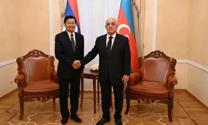 Əli Əsədov Laosun Prezidenti ilə görüşdü - FOTO
