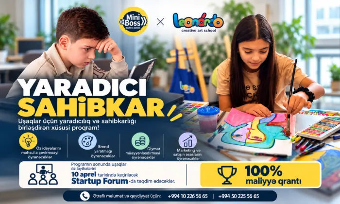 “Leonardo Art School” və “MiniBoss Business School” birgə təhsil proqramına başladı
