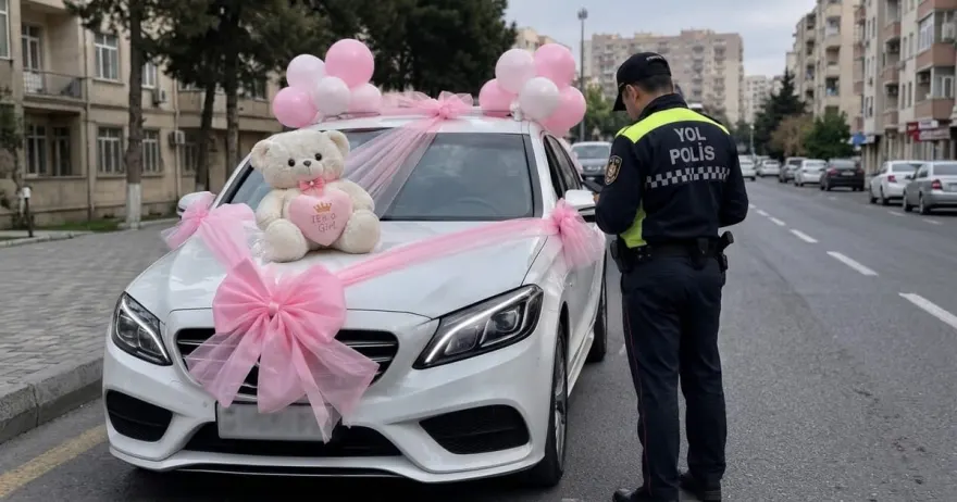 Övladı doğulduğu üçün maşınını bəzəyənlər 500 manat CƏRİMƏLƏNİR? - RƏSMİ CAVAB